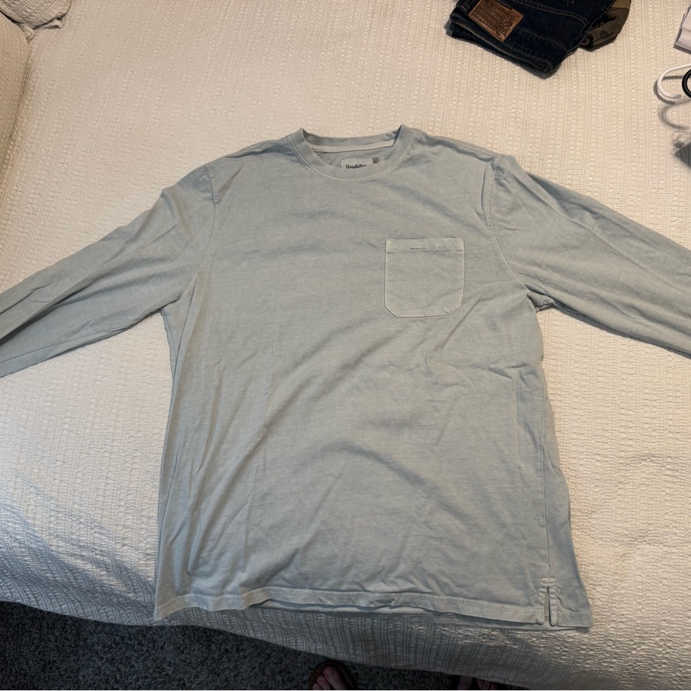 Goodfellow Light Grey Pocket Long Sleeve Size XL